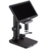 VEVOR 7" HDMI LCD Digital Microscope for Adults, Soldering Electron Microscope 1200X with IPS Screen, 8 LED Lights, 2 Flexible Side Lights, PC View, USB Coin Microscope for Windows/MacOS/TV, 32GB