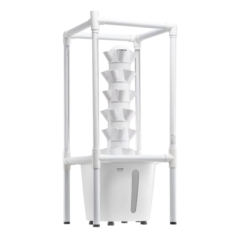 VEVOR Hydroponic Growing System with Grow Light, 30 Pods Vertical 6 Tiers Hydroponic Tower, Home Hydronic Garden with Water Pump, Plants Germination Kit for Indoor Herbs, Fruits and Vegetables