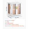 VEVOR Jewelry Box, 360° Rotating Jewelry Organizer with 5 Drawers, Acrylic Window, 4 Necklace Hooks on Each Side, Spacious Storage Case with Metal Handles, Bottom Pad and Soft Velvet Lining, White