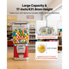 VEVOR Gumball Machine for Kids, 17"H Home Candy Vending Machine, PC Gumball Dispenser, Bubble Gum Machine for Game Stores, Coin Operated Gumball Bank for Toy Capsules Bouncy Balls Candy, Red
