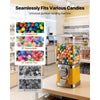 VEVOR Gumball Machine for Kids, 17"H Home Candy Vending Machine, PC Gumball Dispenser, Bubble Gum Machine for Game Stores, Coin Operated Gumball Bank for Toy Capsules Bouncy Balls Candy, Yellow