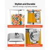 VEVOR Gumball Machine for Kids, 17"H Home Candy Vending Machine, PC Gumball Dispenser, Bubble Gum Machine for Game Stores, Coin Operated Gumball Bank for Toy Capsules Bouncy Balls Candy, Yellow