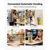 VEVOR Gumball Machine for Kids, 17"H Home Candy Vending Machine, PC Gumball Dispenser, Bubble Gum Machine for Game Stores, Coin Operated Gumball Bank for Toy Capsules Bouncy Balls Candy, Yellow