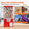 VEVOR Gumball Machine for Kids, 21" Height Home Vending Machine, PS Bouncy Balls Dispenser, Hold 180 Capsule Toys, Rectangle Bubble Gum Machine for Game Stores, Coin Operated Gumball Bank, Red