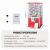 VEVOR Gumball Machine for Kids, 21" Height Home Vending Machine, PS Bouncy Balls Dispenser, Hold 180 Capsule Toys, Rectangle Bubble Gum Machine for Game Stores, Coin Operated Gumball Bank, Red