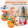 VEVOR Gumball Machine for Kids, 16"H Home Candy Vending Machine, PC Round Gumball Dispenser, Bubble Gum Machine for Game Stores, Coin Operated Gumball Bank for Toy Capsules Bouncy Balls Candy, Red
