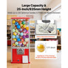 VEVOR Gumball Machine for Kids, 25" Height Home Vending Machine, PS Bouncy Balls Dispenser, Hold 230 Capsule Toys, Rectangle Bubble Gum Machine for Game Stores, Coin Operated Gumball Bank, Red