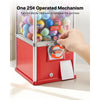 VEVOR Gumball Machine for Kids, 25" Height Home Vending Machine, PS Bouncy Balls Dispenser, Hold 230 Capsule Toys, Rectangle Bubble Gum Machine for Game Stores, Coin Operated Gumball Bank, Red