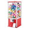 VEVOR Gumball Machine for Kids, 25" Height Home Vending Machine, PS Bouncy Balls Dispenser, Hold 230 Capsule Toys, Rectangle Bubble Gum Machine for Game Stores, Coin Operated Gumball Bank, Red