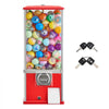 VEVOR Gumball Machine for Kids, 25" Height Home Vending Machine, PS Bouncy Balls Dispenser, Hold 230 Capsule Toys, Rectangle Bubble Gum Machine for Game Stores, Coin Operated Gumball Bank, Red