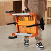 VEVOR Miter Saw Stand with Tabletop and Wheels, 330lbs Load Capacity Steel Collapsible Rolling Stand for Miter Saw, Adjustable Height and Length, Portable Compact and Folding Miter Saw Stand