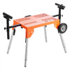 VEVOR Miter Saw Stand with Tabletop and Wheels, 330lbs Load Capacity Steel Collapsible Rolling Stand for Miter Saw, Adjustable Height and Length, Portable Compact and Folding Miter Saw Stand