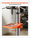 VEVOR 10-Inch Benchtop Drill Press, 5 Amp, 0.8 HP 600W Bench Drill Press, 530-3140 RPM Variable Speed, 0-45° Tilting Worktable, with Laser and LED Work Light, Tabletop Drilling Machine, for Wood Metal