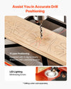 VEVOR 12-Inch Benchtop Drill Press, 6.2 Amp, 1 HP Bench Drill Press, 530 to 3140 RPM Variable Speed, 0-45° Tilting Worktable, with Laser and LED Work Light, Tabletop Drilling Machine, for Wood Metal