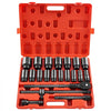 VEVOR Impact Socket Set 3/4 Inches 22 Piece Deep Impact Sockets, Socket Assortment 3/4 Inches Drive Socket Set Impact Standard SAE Sizes 7/8 Inches to 2 Inches Includes Adapters and Ratchet Handle