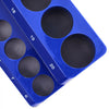 VEVOR Magnetic Socket Organizer Set, 3PCS Magnetic Socket Holder, 1/4'', 3/8'' & 1/2'' Metric Socket Trays with Clear Labels, Hold up to 75PCS Standard & Deep Sockets, Blue (Sockets Not Included)