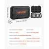 VEVOR Socket Set, 18 Pieces, 1/2 inch Drive Socket Tool Set, Metric Size from 10 to 27 mm, Mechanic Tool Kit with Storage Case, Clear Markings, Chrome Plated CR-V Alloy Steel, for Automotive Repair
