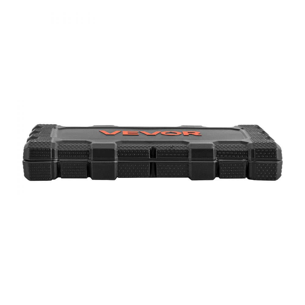 VEVOR Socket Set, 46 Pieces, 1/4 inch Drive Socket Tool Set, SAE and Metric Size, Deep and Standard, Mechanic Tool Kit with Storage Case, Chrome Plated CR-V Alloy Steel, for Automotive Repair