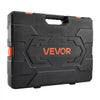 VEVOR Socket Set, 104 Pieces, 3/8 inch Drive Socket Tool Set, Metric Size from 6 to 24 mm, Deep and Standard, Mechanic Tool Kit with Storage Case, Chrome Plated CR-V Alloy Steel, for Automotive Repair