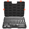 VEVOR Socket Set, 76 Pieces, 3/8 inch Drive Socket and Ratchet Set, SAE and Metric, Deep and Shallow, Mechanic Tool Kit with Accessories and Storage Case, CR-V Alloy Steel, for Automotive Repair