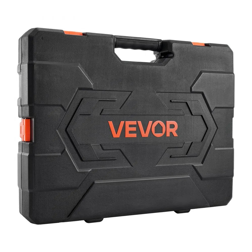 VEVOR Socket Set, 225 Pieces, 3/8 & 1/4 & 1/2 inch Drive Socket and Ratchet Set, SAE and Metric, Deep and Shallow, Mechanic Tool Kit with Bits, Accessories, Storage Case, CR-V Alloy Steel, for Repair