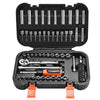 VEVOR Socket Set, 70 Pieces, 1/4 inch Drive Socket and Ratchet Set, SAE and Metric, Deep and Shallow, Mechanic Tool Kit with Bits, Accessories and Storage Case, CR-V Alloy Steel, for Automotive Repair