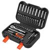 VEVOR Socket Set, 70 Pieces, 1/4 inch Drive Socket and Ratchet Set, SAE and Metric, Deep and Shallow, Mechanic Tool Kit with Bits, Accessories and Storage Case, CR-V Alloy Steel, for Automotive Repair