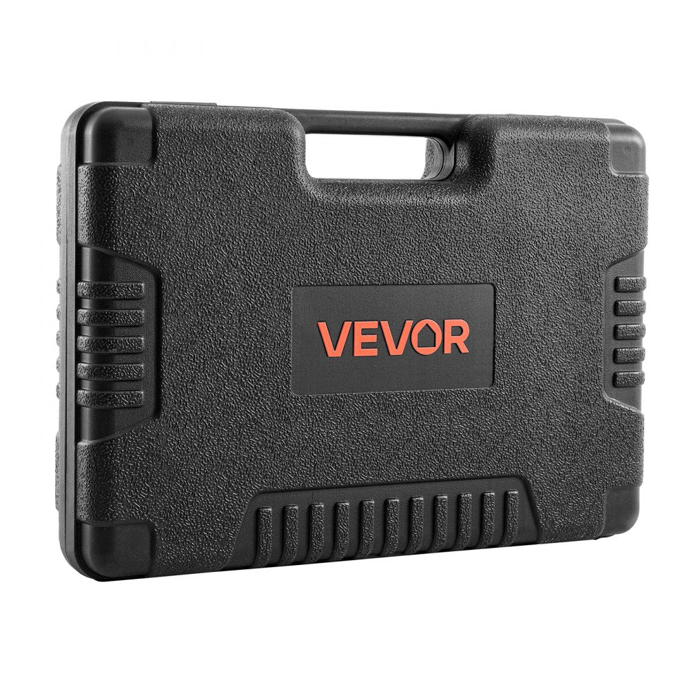 VEVOR Socket Set, 108 Pieces, 1/4 & 1/2 inch Drive Socket and Ratchet Set, Metric Size from 4 to 32 mm, Mechanic Tool Kit with Bits, Accessories, Storage Case, CR-V Alloy Steel, for Automotive Repair