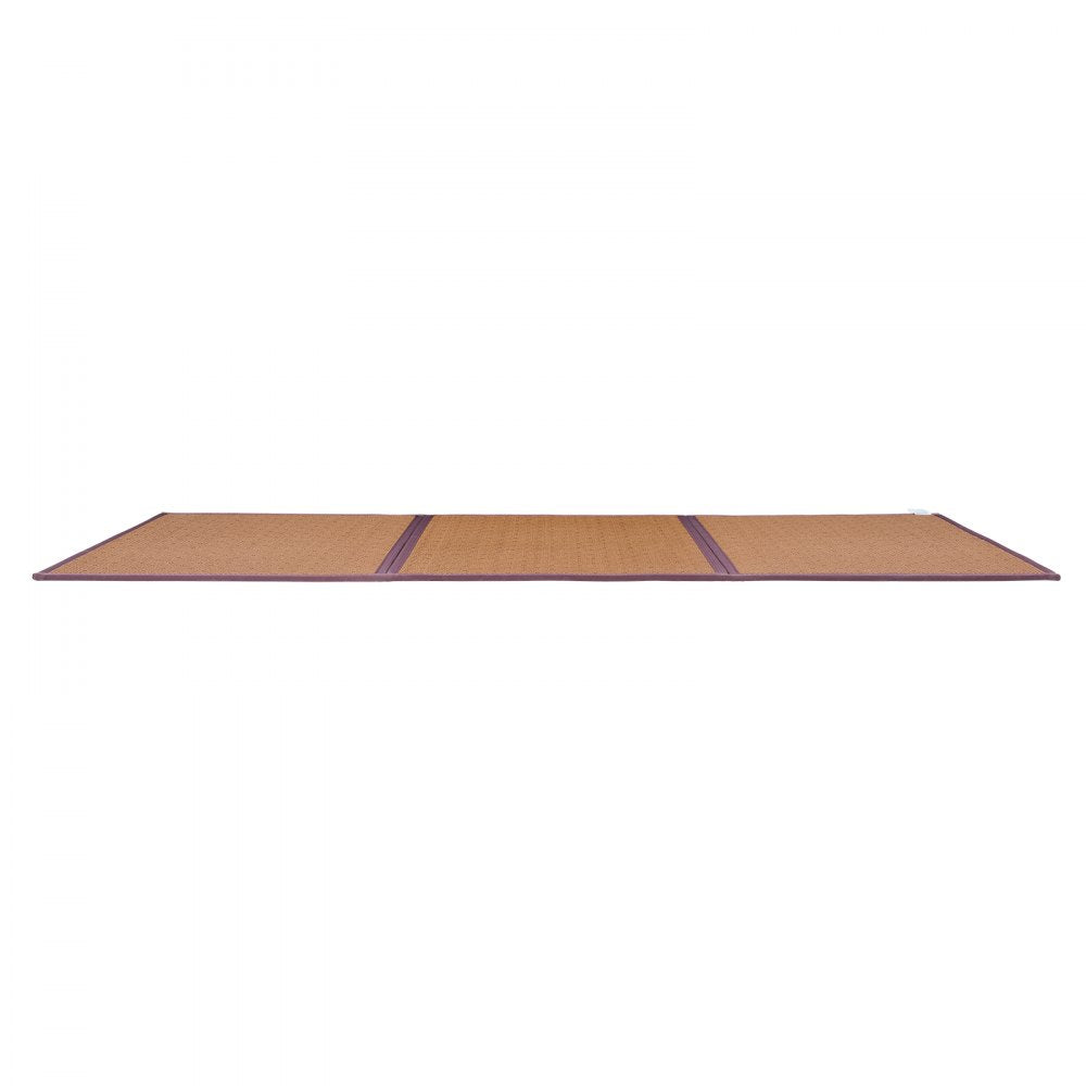 VEVOR Japanese Tatami Mat, 80 x 55 in Foldable Handwoven Natural Rattan Tatami Mat, Non-Slip & Easily Cleaned Japanese Tatami Floor Mat, Summer Breathable Sleeping Mat for Meditation Yoga Relaxation