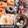 VEVOR 110V Commercial Waffle Donut Machine 6 Holes Double-Sided Heating 50-300℃, Electric Doughnut Maker 1550W, Non-stick Donut MakerTeflon-Coating for Professional Kitchen (Depth:0.55\",Dia:2.95\")