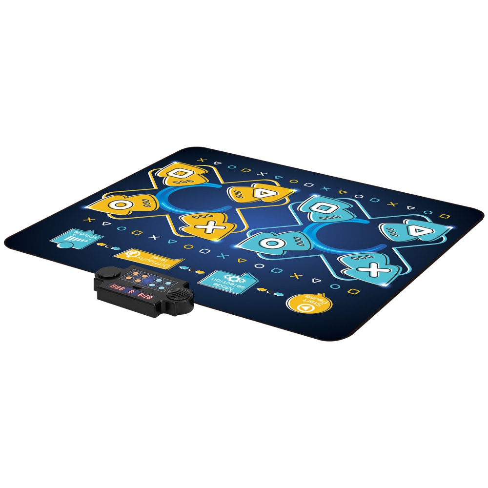 VEVOR Dance Mat, 8-Button Dance Mixer Rhythm Step Play Mat, Electronic Dance Pad with Single/Two Player Modes, Adjustable Volume, Built-in Music, 8 Challenge Levels, Toys Gifts for 3+ Year Old Girls