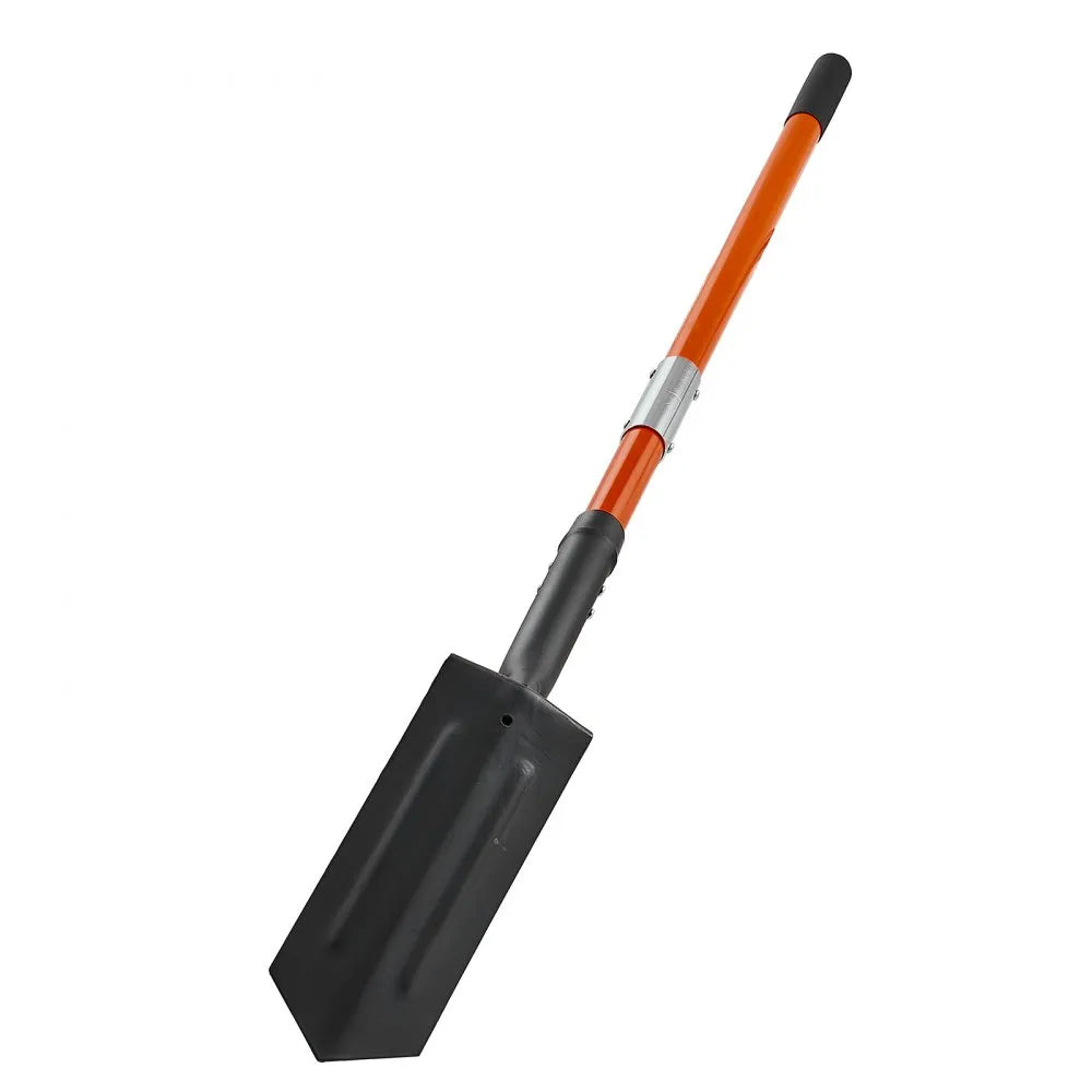 VEVOR Trench Shovel, 4 in Blade Heavy-Duty Trenching Shovel, Narrow Spade Trench Digger with Fiberglass Handle and Non-Slip Grip, for Gardening, Digging Holes, Trenching, and Planting, 56 in Long