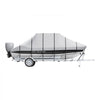 VEVOR T Top Boat Cover, 20'-22' Waterproof Trailerable T-Top Boat Cover, 600D Marine Grade PU Oxford, with Windproof Buckle Straps, for Center Console Boat with T Top Roof, Fits 20'-22'L x 106"W, Grey