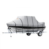 VEVOR T Top Boat Cover, 20'-22' Waterproof Trailerable T-Top Boat Cover, 600D Marine Grade PU Oxford, with Windproof Buckle Straps, for Center Console Boat with T Top Roof, Fits 20'-22'L x 106"W, Grey