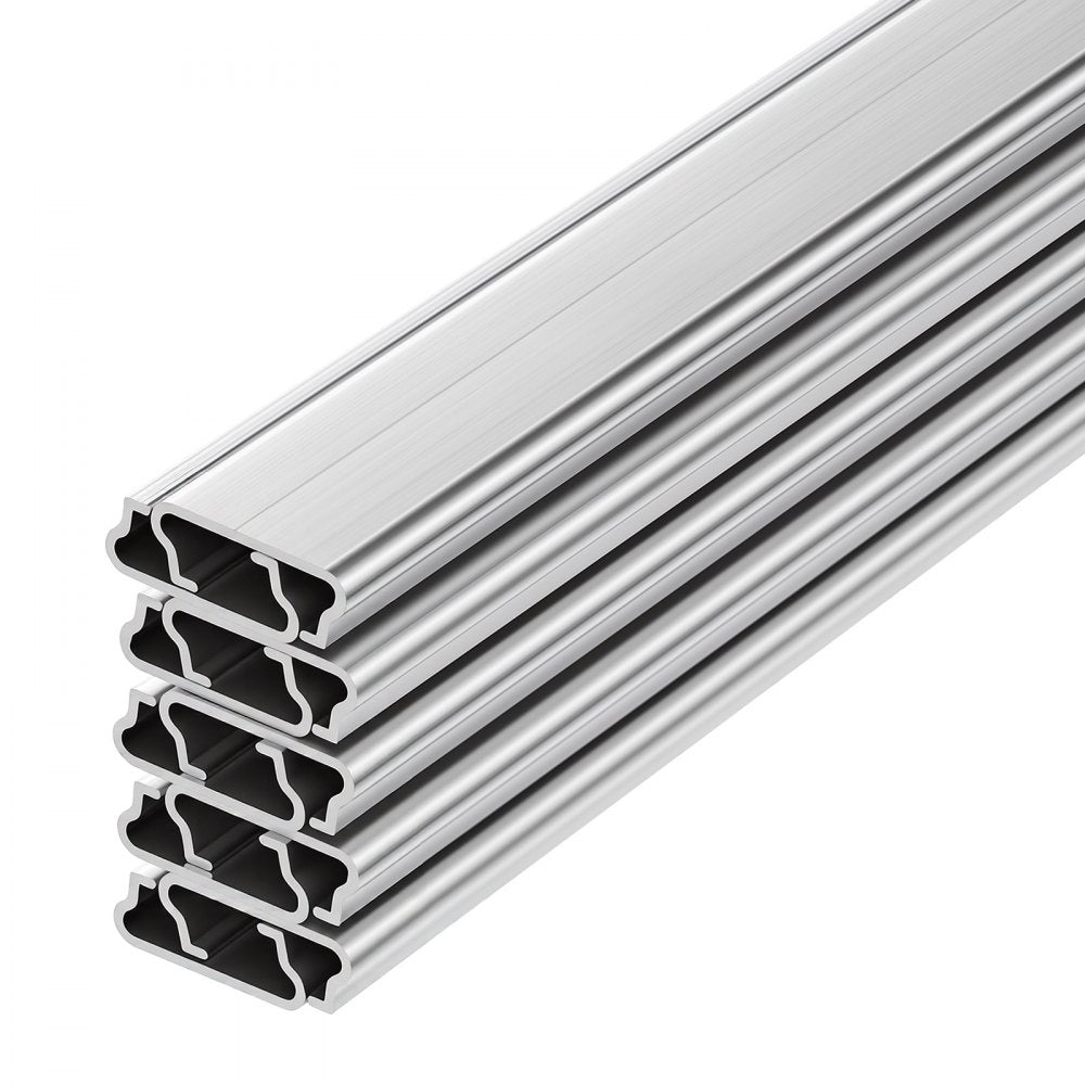 VEVOR Greenhouse Spring Wire and Lock Channel, 10 Packs 6.56 ft PVC-Coated Wiggle Wire & Aluminum Alloy Channel Bundle Kit with Included Screws, 0.05 in Thickened, Poly Film & Shade Cloth Attachments