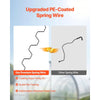 VEVOR Greenhouse Spring Wire and Lock Channel, 20 Packs 6.56 ft PVC-Coated Wiggle Wire & Aluminum Alloy Channel Bundle Kit with Included Screws, 0.05 in Thickened, Poly Film & Shade Cloth Attachments