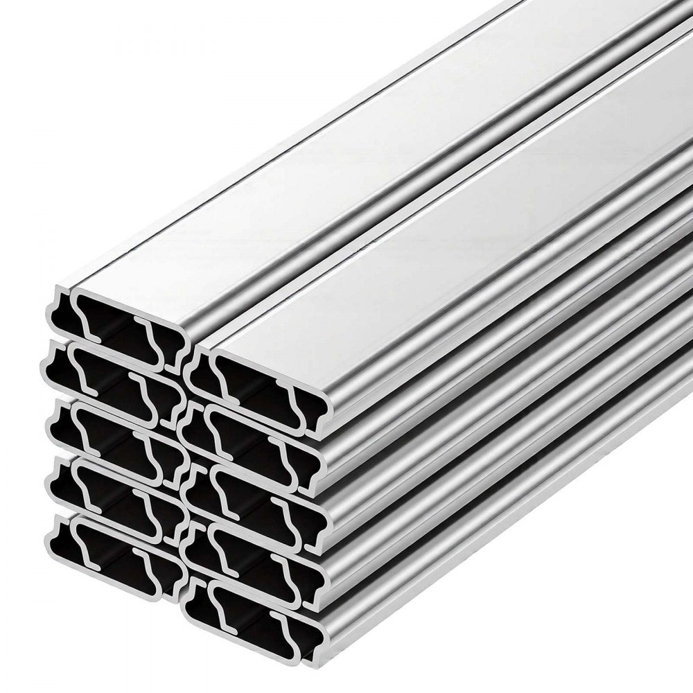 VEVOR Greenhouse Spring Wire and Lock Channel, 20 Packs 6.56 ft PVC-Coated Wiggle Wire & Aluminum Alloy Channel Bundle Kit with Included Screws, 0.05 in Thickened, Poly Film & Shade Cloth Attachments