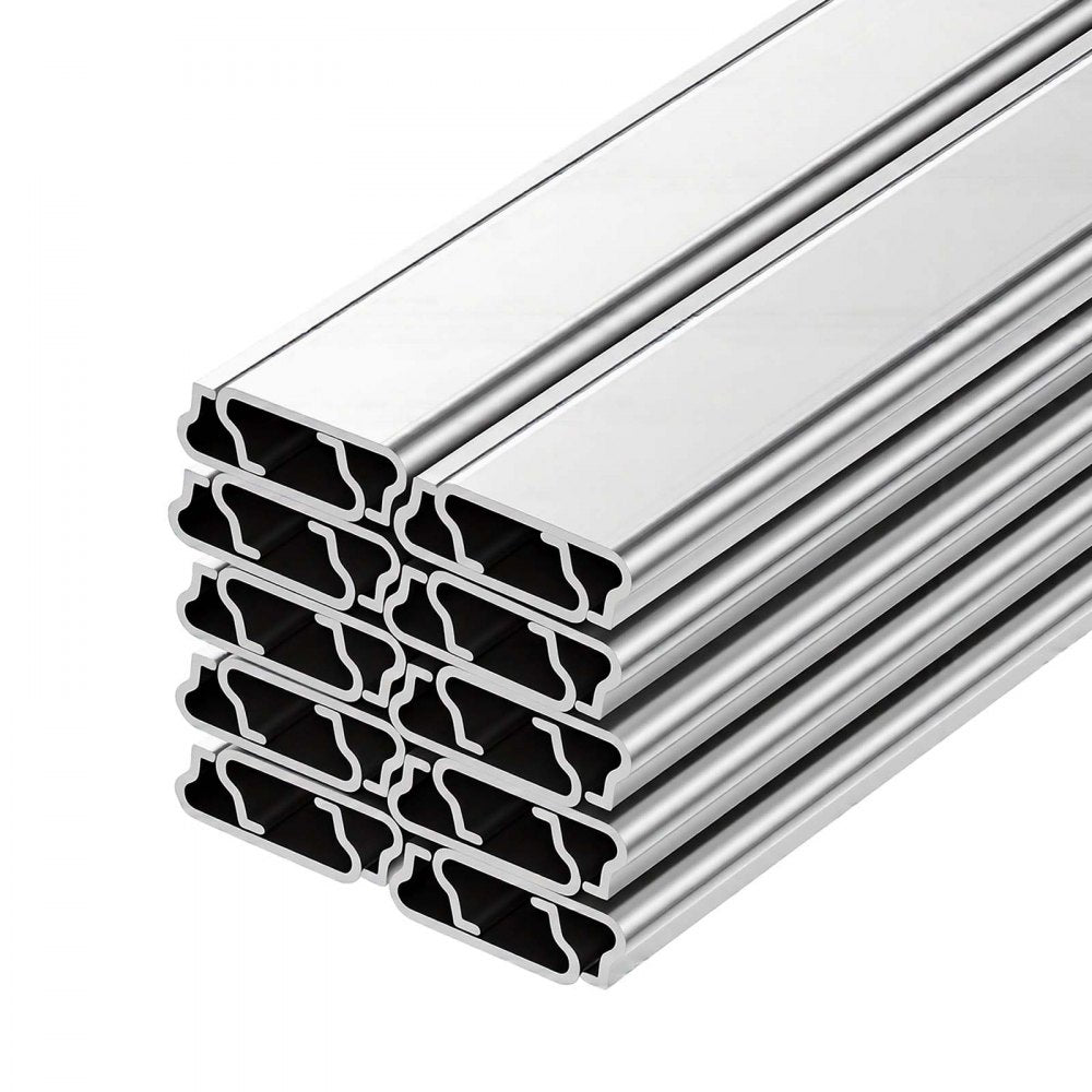 VEVOR Greenhouse Spring Wire and Lock Channel, 20 Packs 6.56 ft PVC-Coated Wiggle Wire & Aluminum Alloy Channel Bundle Kit with Included Screws, 0.05 in Thickened, Poly Film & Shade Cloth Attachments