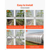 VEVOR Greenhouse Spring Wire and Lock Channel, 30 Packs 6.56 ft PVC-Coated Wiggle Wire & Aluminum Alloy Channel Bundle Kit with Included Screws, 0.05 in Thickened, Poly Film & Shade Cloth Attachments