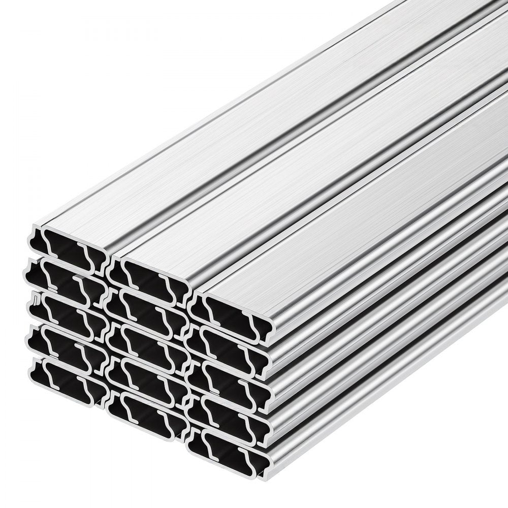 VEVOR Greenhouse Spring Wire and Lock Channel, 30 Packs 6.56 ft PVC-Coated Wiggle Wire & Aluminum Alloy Channel Bundle Kit with Included Screws, 0.05 in Thickened, Poly Film & Shade Cloth Attachments
