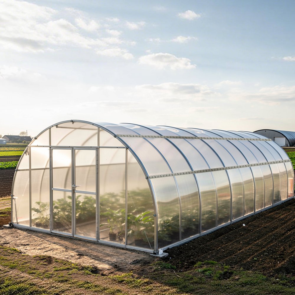 VEVOR Greenhouse Spring Wire and Lock Channel, 40 Packs 6.56 ft PVC-Coated Wiggle Wire & Aluminum Alloy Channel Bundle Kit with Included Screws, 0.05 in Thickened, Poly Film & Shade Cloth Attachments