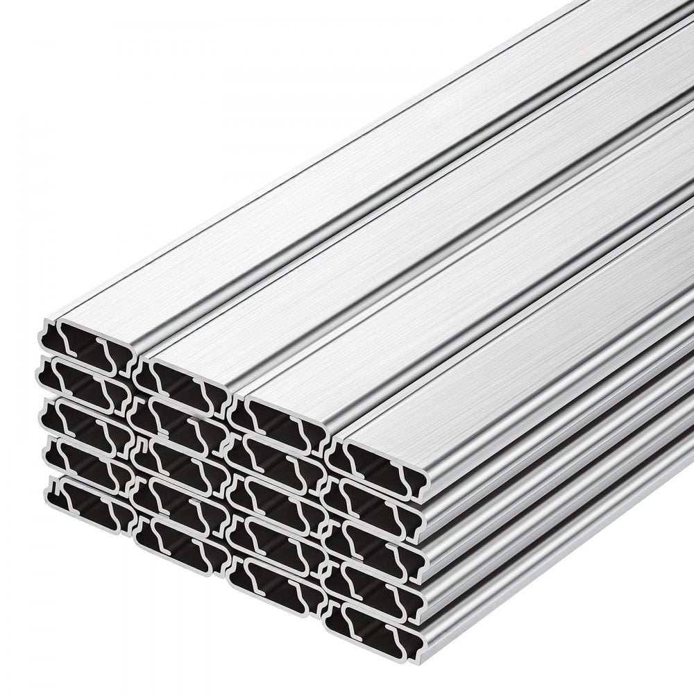 VEVOR Greenhouse Spring Wire and Lock Channel, 40 Packs 6.56 ft PVC-Coated Wiggle Wire & Aluminum Alloy Channel Bundle Kit with Included Screws, 0.05 in Thickened, Poly Film & Shade Cloth Attachments