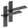 VEVOR T Shelf Brackets 2 Pcs, 200 lbs/90 kg Weight Capacity, 12x2.89x12 in / 304.8x73.5x304.8 mm, Solid Steel Heavy Duty Brackets for Shelves, Countertop Support Floating Bracket Hardware with Screws