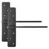 VEVOR T Shelf Brackets 2 Pcs, 200 lbs/90 kg Weight Capacity, 12x2.89x12 in / 304.8x73.5x304.8 mm, Solid Steel Heavy Duty Brackets for Shelves, Countertop Support Floating Bracket Hardware with Screws