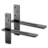 VEVOR T Shelf Brackets 2 Pcs, 200 lbs/90 kg Weight Capacity, 14x2.89x12 in / 355.6x73.5x304.8 mm, Solid Steel Heavy Duty Brackets for Shelves, Countertop Support Floating Bracket Hardware with Screws