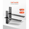 VEVOR T Shelf Brackets 2 Pcs, 200 lbs/90 kg Weight Capacity, 16x2.89x12 in / 406.4x73.5x304.8 mm, Solid Steel Heavy Duty Brackets for Shelves, Countertop Support Floating Bracket Hardware with Screws