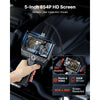 VEVOR Triple Lens Endoscope with Light, 5" HD IPS Screen Industrial Borescope Camera, 8 + 2 LED Lights, 8X Zoom, 5000mAh, IP67 Waterproof Inspection Snake Camera for Automotive, Plumbing (4.9FT Cable)