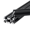 VEVOR 10PCS 2020 Aluminum Extrusion Profile, 48 Inch 1220 mm, T Slot European Standard Anodized Linear Rail, High-Strength Extruded Aluminum Rail, for 3D Printer Parts and CNC DIY Workbench, Black