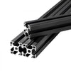 VEVOR 6PCS 3030 Aluminum Extrusion Profile, 78.74 Inch 2000 mm, T Slot European Standard Anodized Linear Rail, High-Strength Extruded Aluminum Rail, for 3D Printer Parts and CNC DIY Workbench, Black