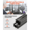 VEVOR 2PCS 4080 Aluminum Extrusion Profile, 19.69 Inch 500 mm, T Slot European Standard Anodized Linear Rail, High-Strength Extruded Aluminum Rail, for 3D Printer Parts and CNC DIY Workbench, Black